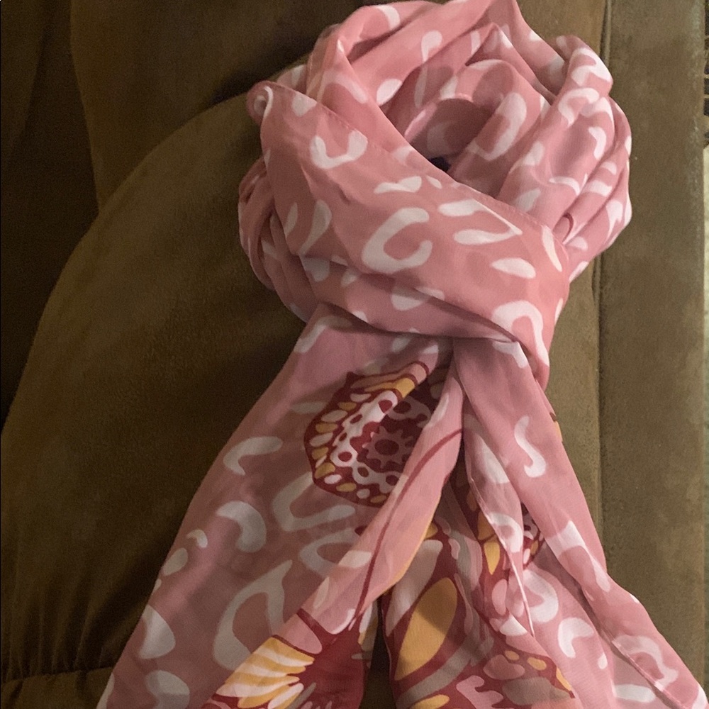 2 for $8 Butterfly scarves 2 pink and brown